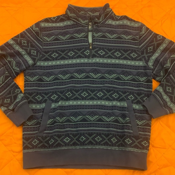 L L BEAN Heavy Cotton Blend 1/4 Zip Sweatershirt - Picture 2 of 7